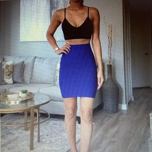 BCBG MaxAzria Purple Bandage Skirt